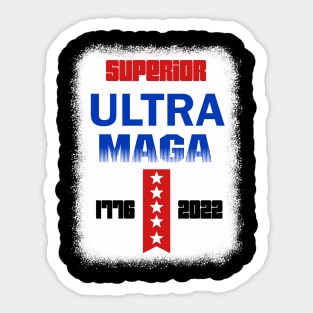 Ultra Maga Proud Ultra Maga Joe Biden Pro Trump American Flag Sticker